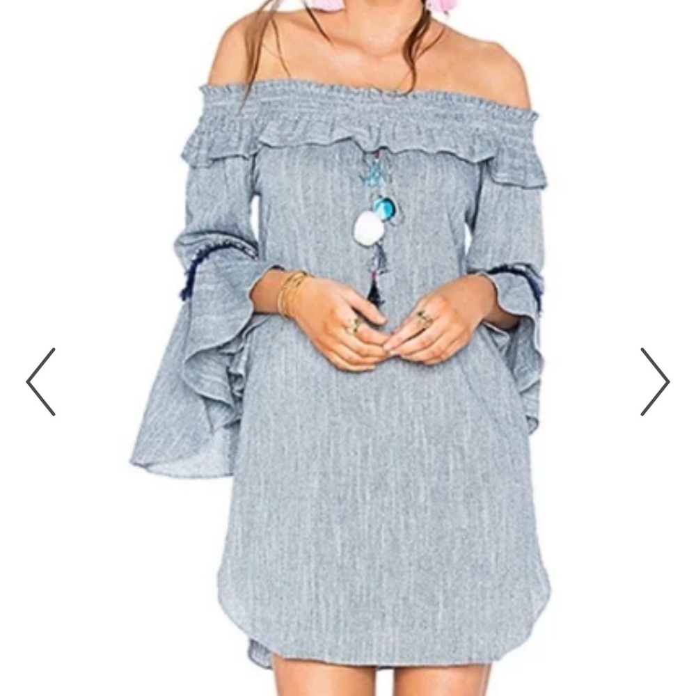 Misa Los Angeles Vanessa Off the Shoulder Dress. Women’s Medium